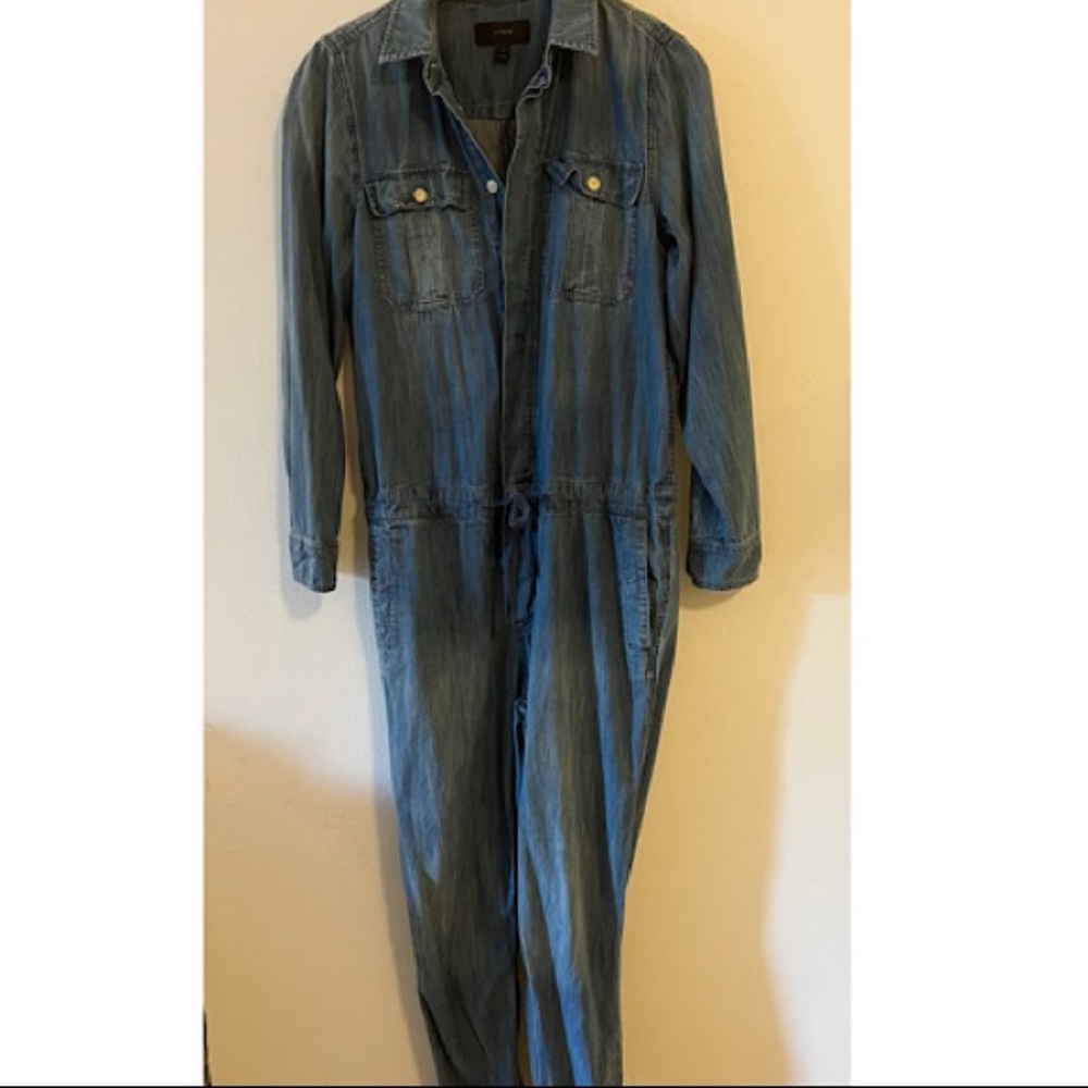 J. Crew Denim Jumpsuit, Size 4 (fits like a 6/8) Industrial, Utility Suit
